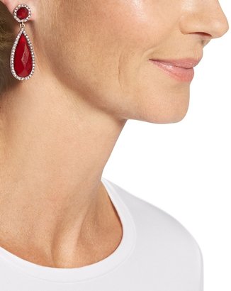 Chico's Carly Red Pave Drop Earrings