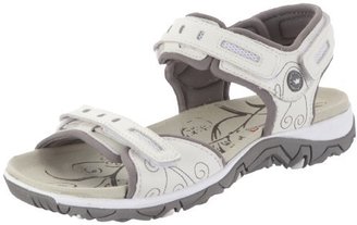 Allrounder by Mephisto Women's LAGOONA S.LEATHER 30 / MESH 60 WHITE / WARM GREY Sports & Outdoor Sandals