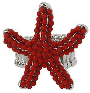 JCPenney Mixit Red Starfish Stretch Ring