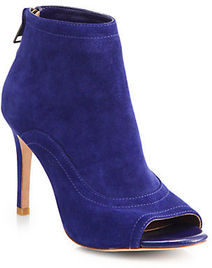 Joie Edison Suede Open-Toe Ankle Boots