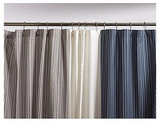 Coyuchi Seersucker Shower Curtain White Stripe DSC