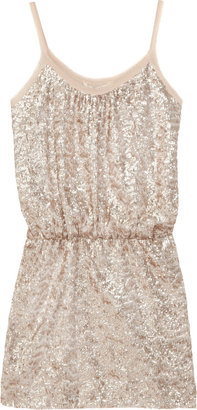 Rebecca Taylor Sequin-embellished fine-knit mini dress
