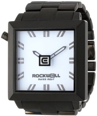 Rockwell Time Unisex FS103 50mm2 Black Plated Stainless Steel and White Watch