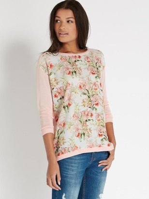 Oasis Botanical Trio Woven Front Jumper