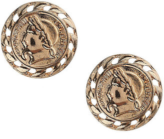 Wallis Grecian Coin Stud Earrings