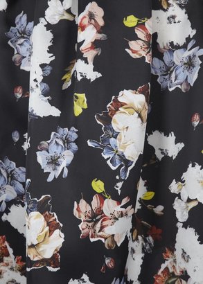 Erdem Imari floral print silk midi skirt