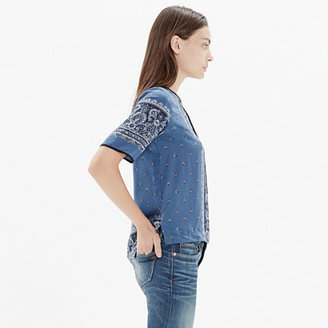 Madewell Piped Tee in Etched Paisley