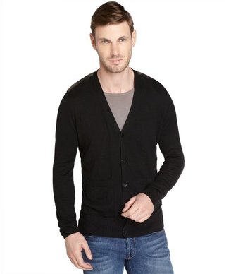 Burberry black cashmere-cotton blend cardigan