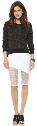Monrow Fishnet Skirt