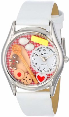 Whimsical Watches Women's S0310006 Baking White Leather Watch