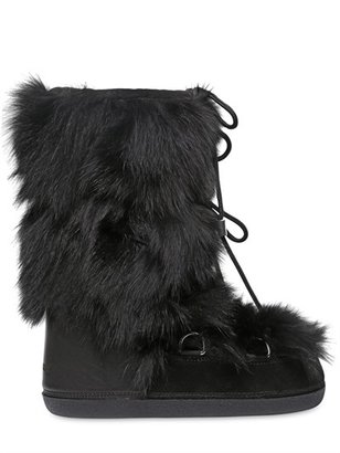 DSquared 1090 Saint Moritz Fox Fur & Nubuck Snow Boots