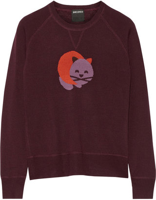 Anna Sui + James Coviello cat-intarsia wool-blend sweater