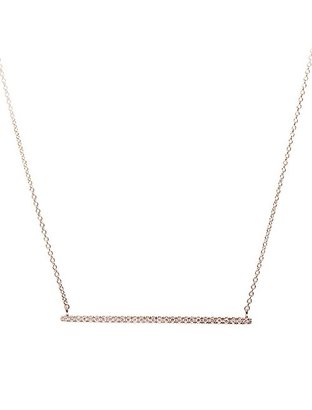Rosegold DIANE KORDAS Diamond & rose-gold bar necklace