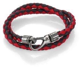 Tod's Leather Double-Wrap Bracelet