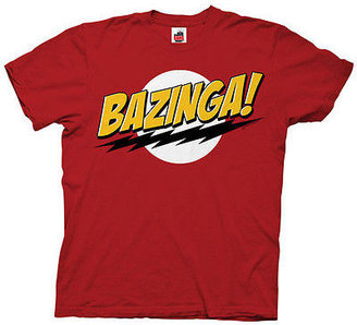 Big Bang Theory Licensed Men's Bazinga Caption Red T-Shirt