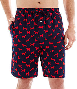 JCPenney Stafford Woven Pajama Shorts-Big & Tall