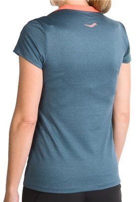 Saucony Micro Melange Shirt - V-Neck, Short Sleeve (For Women)