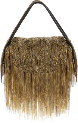 Givenchy Embroidered Metal Chain Evening Bag - Black
