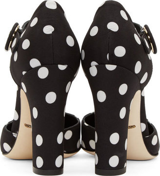 Dolce & Gabbana Black & White Polka Dot Heels