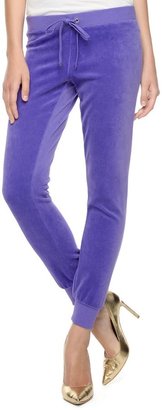 Juicy Couture Modern Track Slim Velour Pant