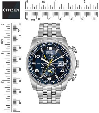 Citizen Eco-Drive World Time A.T. Radio-Controlled Bracelet Mens Watch