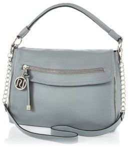 River Island Blue fold over slouch bag