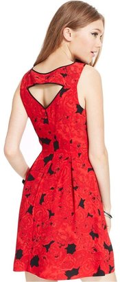 eric + lani Juniors' Rose-Print Dress