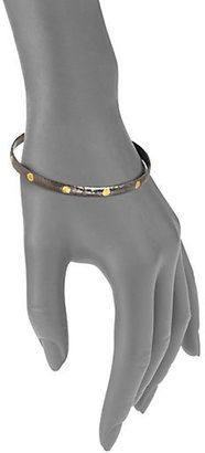 Gurhan Edifice 24K Yellow Gold & Blackened Sterling Silver Midnight Dot Bangle Bracelet