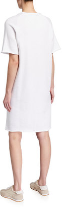 Eileen Fisher Petite French Terry Organic Cotton Short-Sleeve Dress