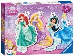 Ravensburger Disney princess 4 shaped puzzles 07317