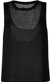 A.L.C. Tank Top with Eyelet Paneling