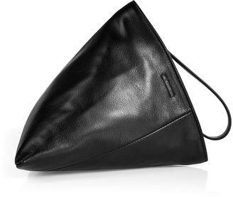 Jil Sander Leather Perin Clutch in Black