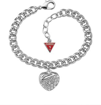 GUESS Crystal Crush Silver Heart Bracelet
