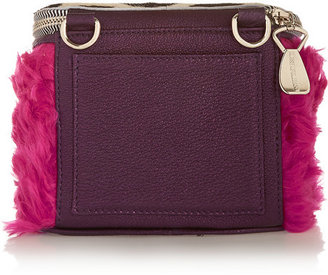 House of Holland The It Bag calf hair, shearling and metallic leather shoulder bag