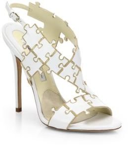 Brian Atwood Sommer Leather Puzzle Sandals