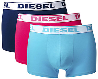 Diesel Stretch Cotton Plain Trunks, Pack Of 3