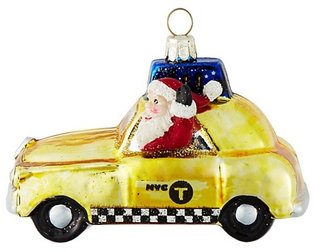 Kurt Adler New York Santa Taxi Ornament