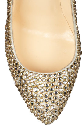 Christian Louboutin Daffodile 160 crystal-embellished suede pumps