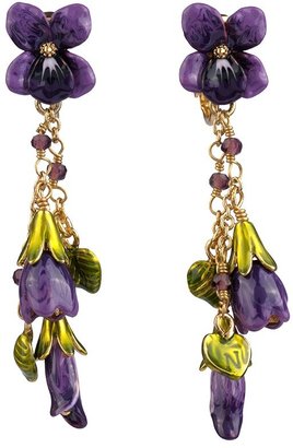 Les Nereides Violeta clip earrings