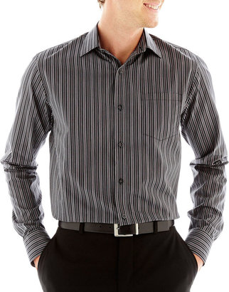 Claiborne Striped Long-Sleeve Button-Front Shirt