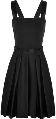Band Of Outsiders Crepe and Brushed-Satin Mini Dress