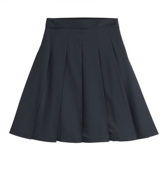 Jil Sander Navy Elfin Wool Blend Skirt