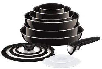 Tefal Ingenio Non-stick Enamel Cookware Set, 13 Pieces - Black