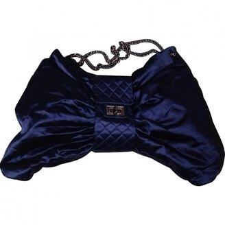 Chanel Blue Silk Handbag