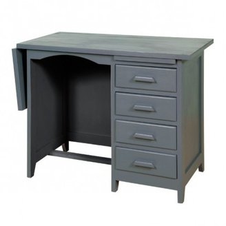 Laurette Desk with Drawers - Dark Grey