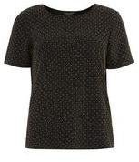 Dorothy Perkins Womens Gold Shimmer Tee- Gold