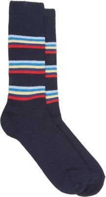 Barneys New York Stripe Mid-Calf Socks