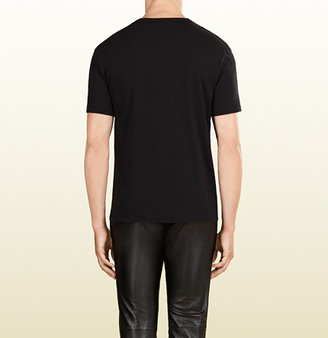 Gucci T-Shirt With Leather Pocket
