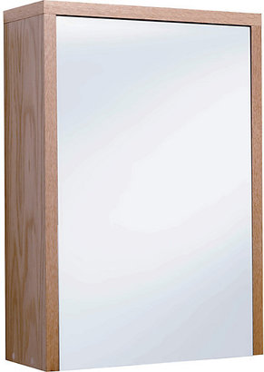 Montana Single Swivel Mirror Door Bathroom Cabinet - Oak