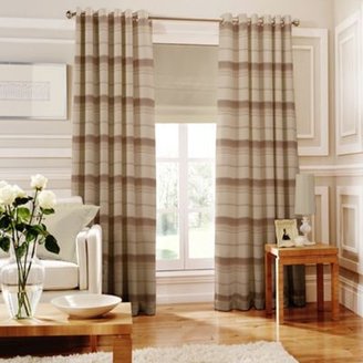 Isabella Collection Whiteheads Natural Lined Eyelet Curtains